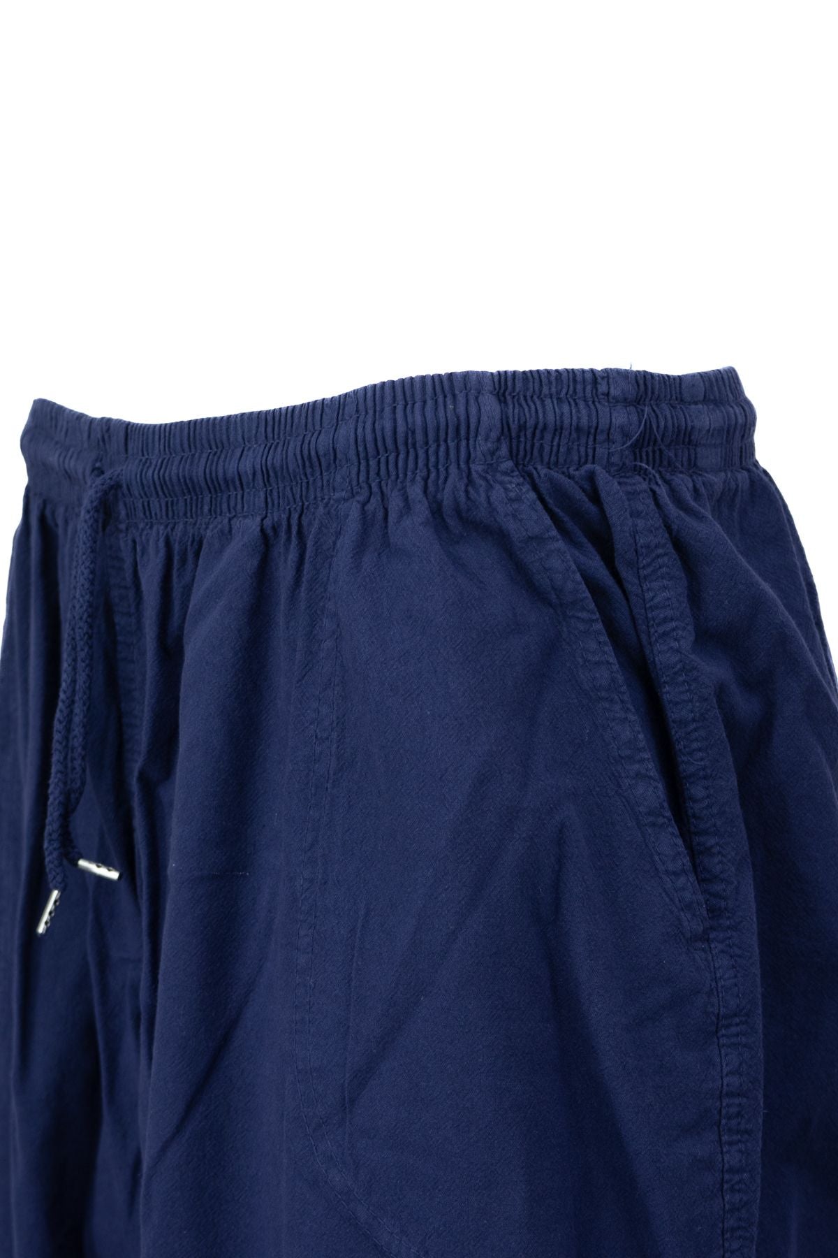 Erkek %100 Saf Pamuk Kumaş Pantolon Battal Beden Düz Paça Cepli Rahat Kesim Tam Kalıp